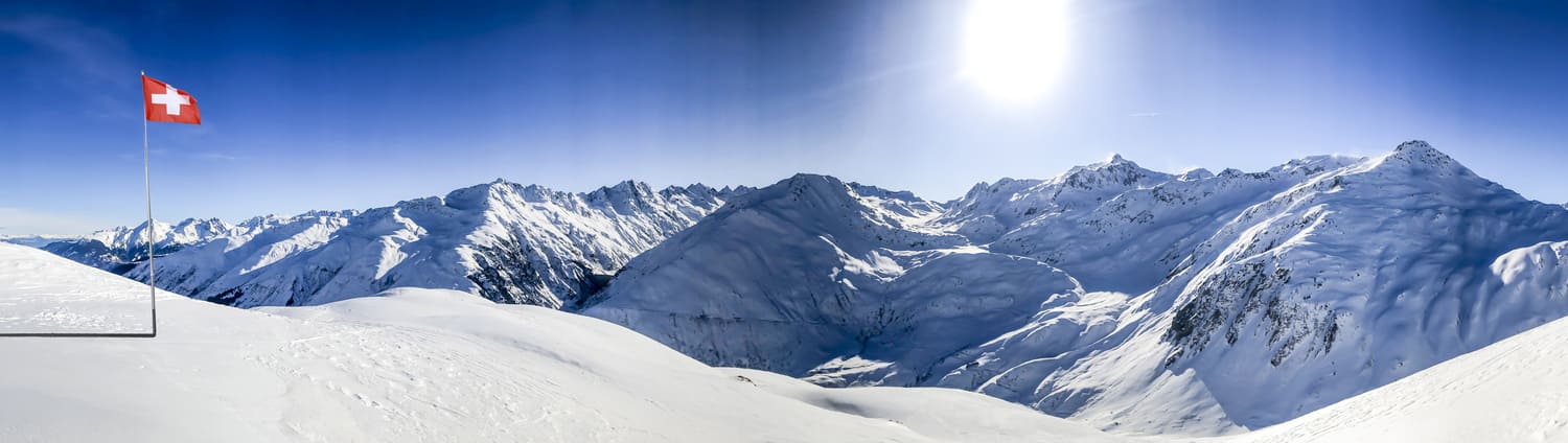Vista sobre los Alpes suizos