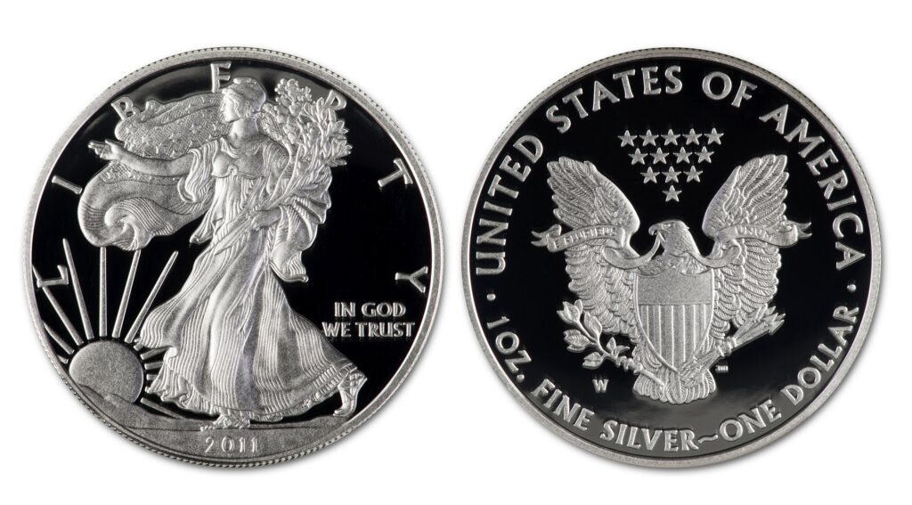 US-amerikanische American Eagle Silbermünze