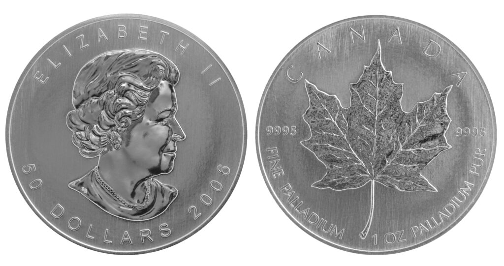 The Canadian Silver Maple Leaf silver coin