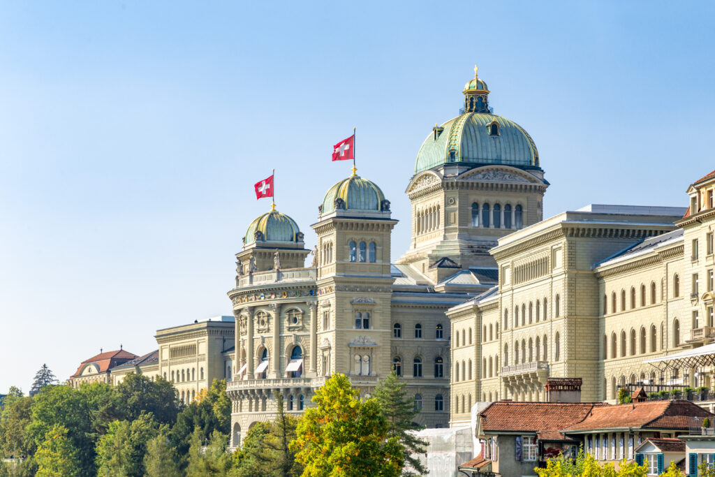 Federal Palace of Switzerland as symbol for swiss democracy