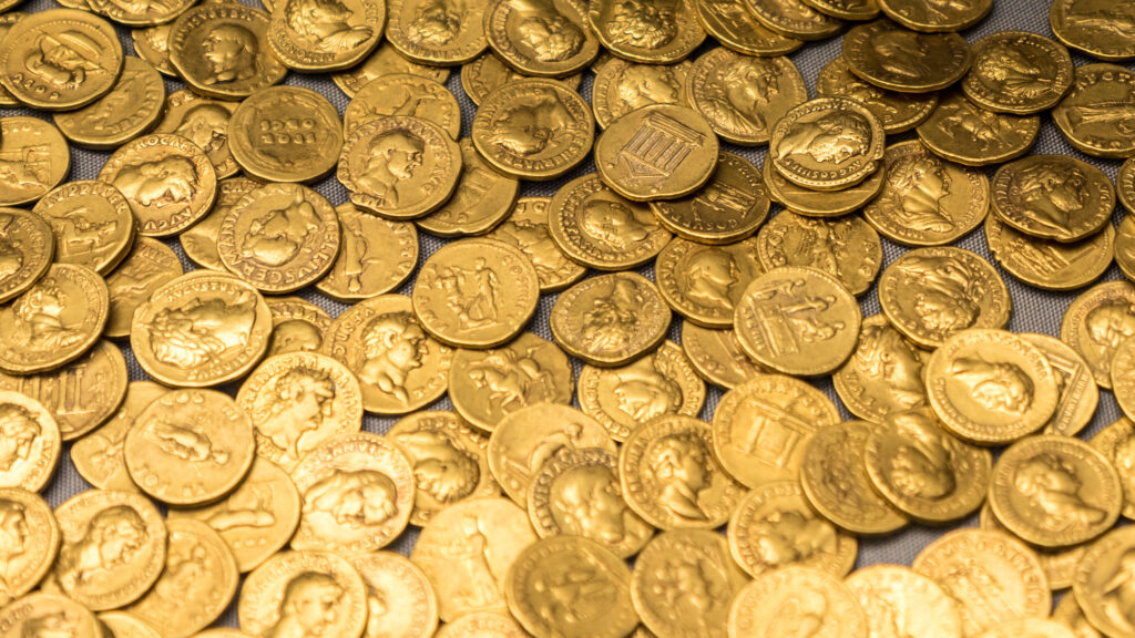Hort von römischen Goldmünzen