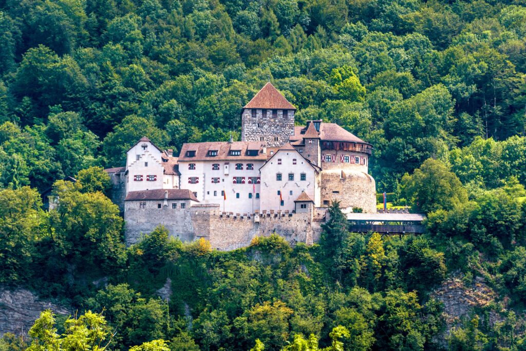 Photography of the castle of Vaduz