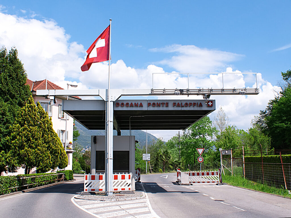 Swiss border post and customs post