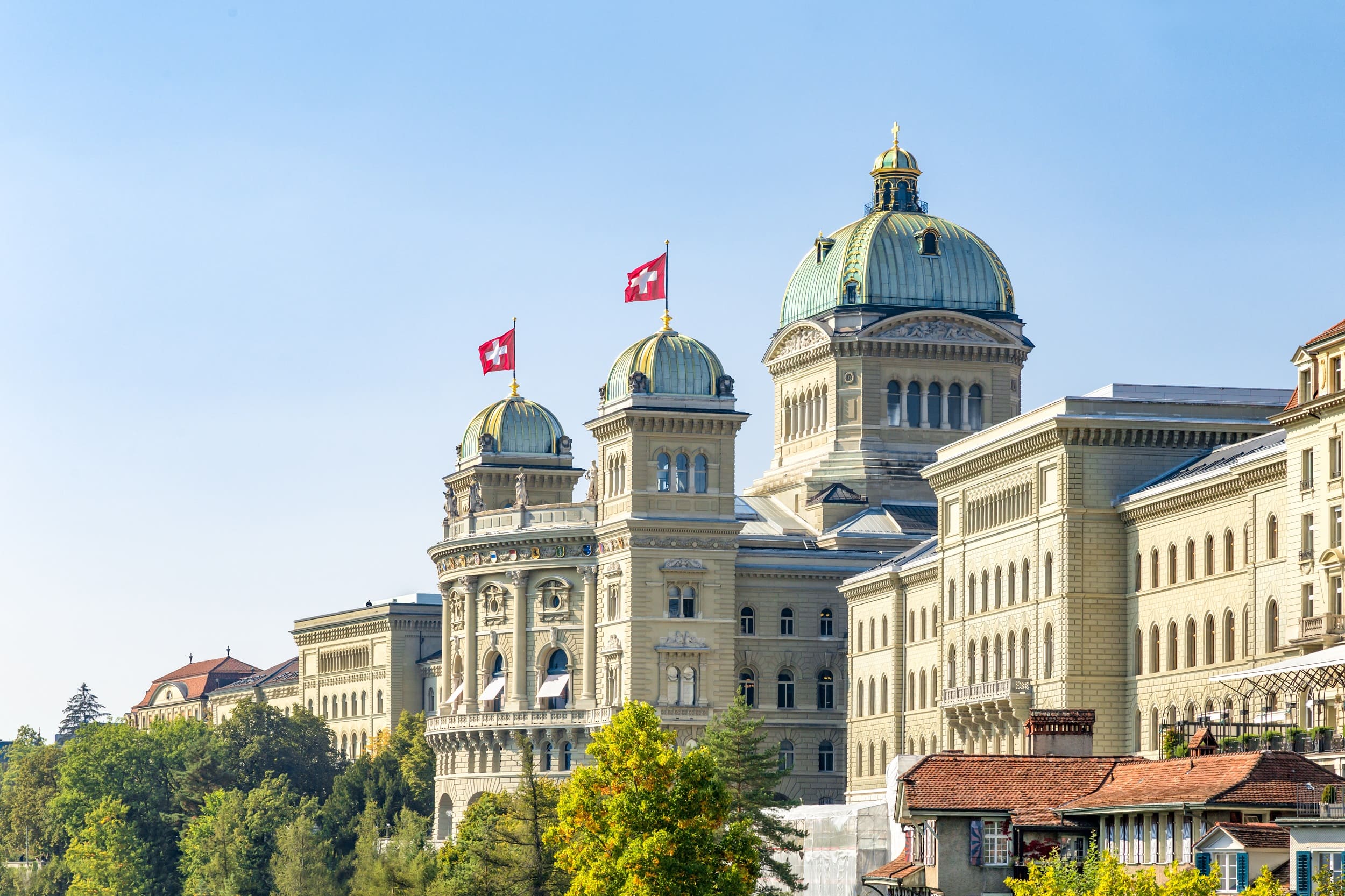 The Federal Palace in Bern as a sign of Switzerland's independence