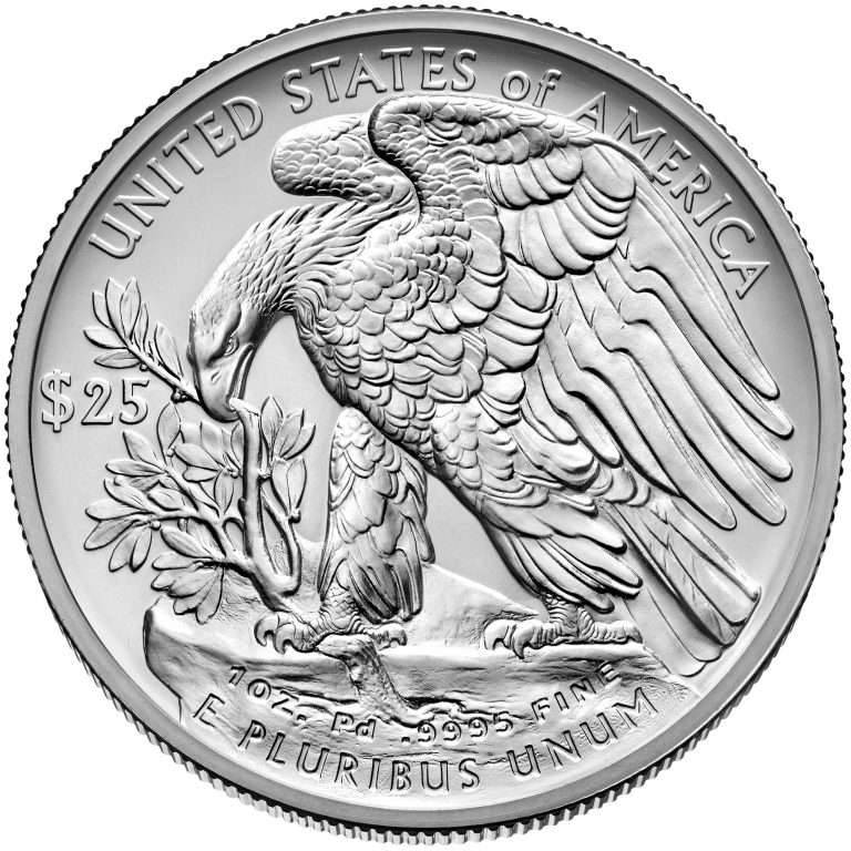 Palladium coin of one ounce Palladium Eagle